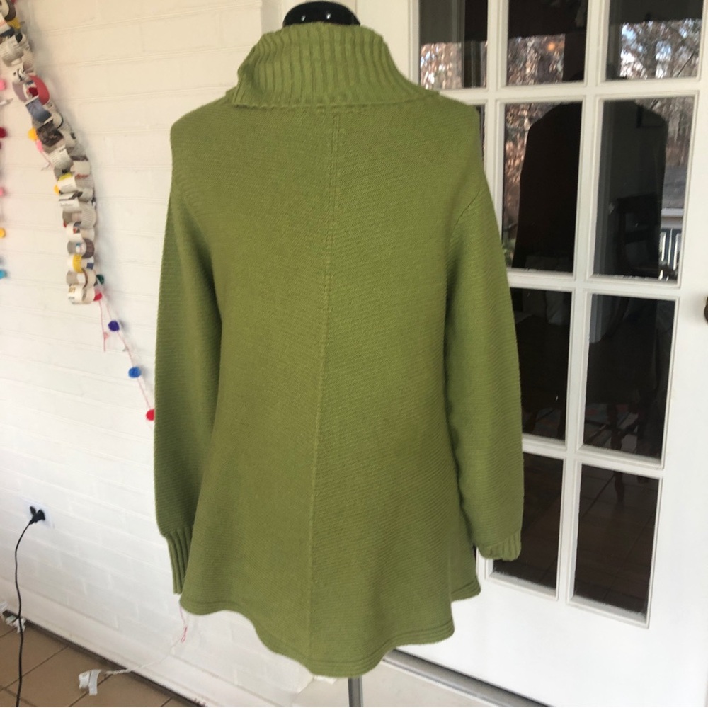 Renuar Green Cowl Neck Sweater Tunic Large - Picture 6 of 9